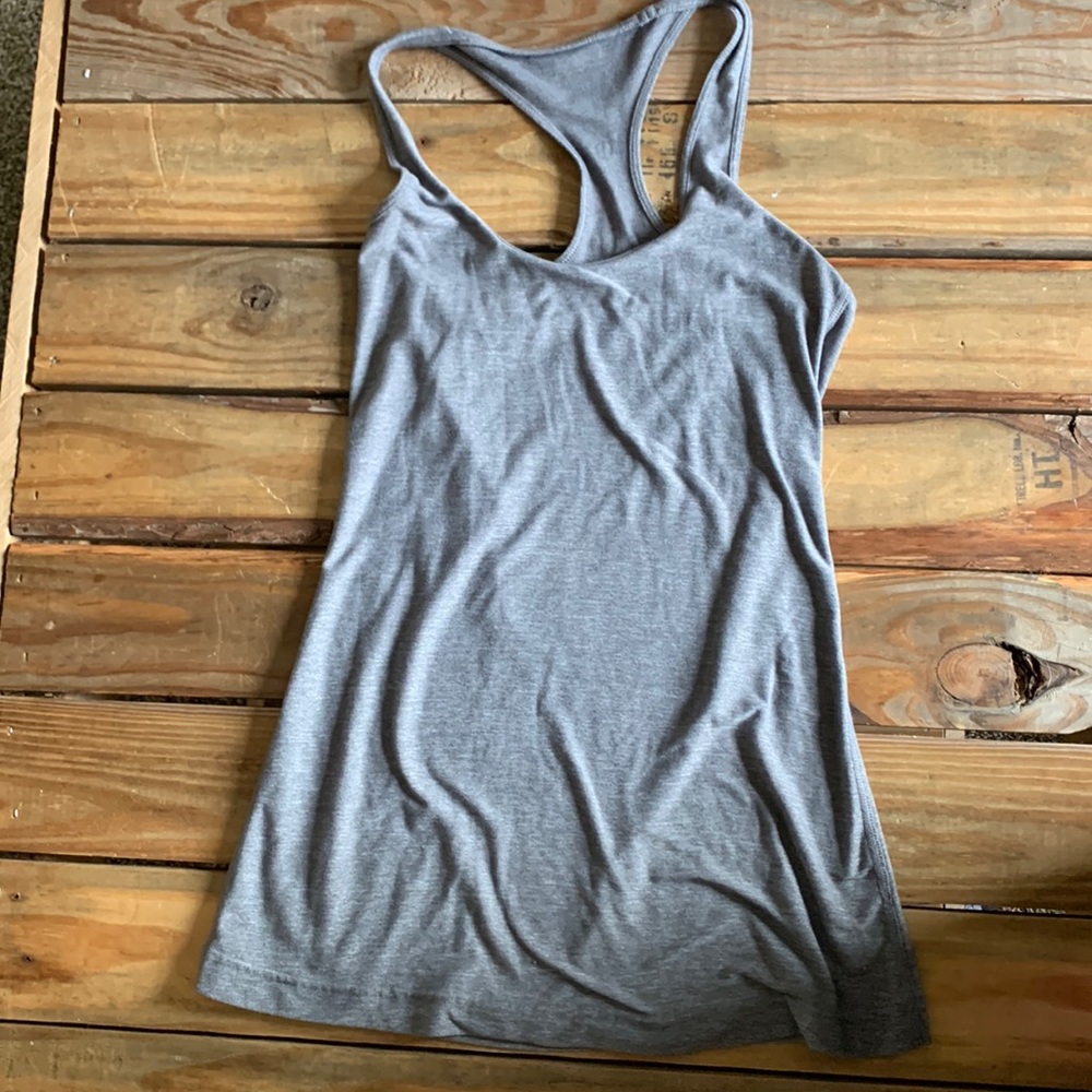 Lululemon Racerback Gray Tank Top Size 4?